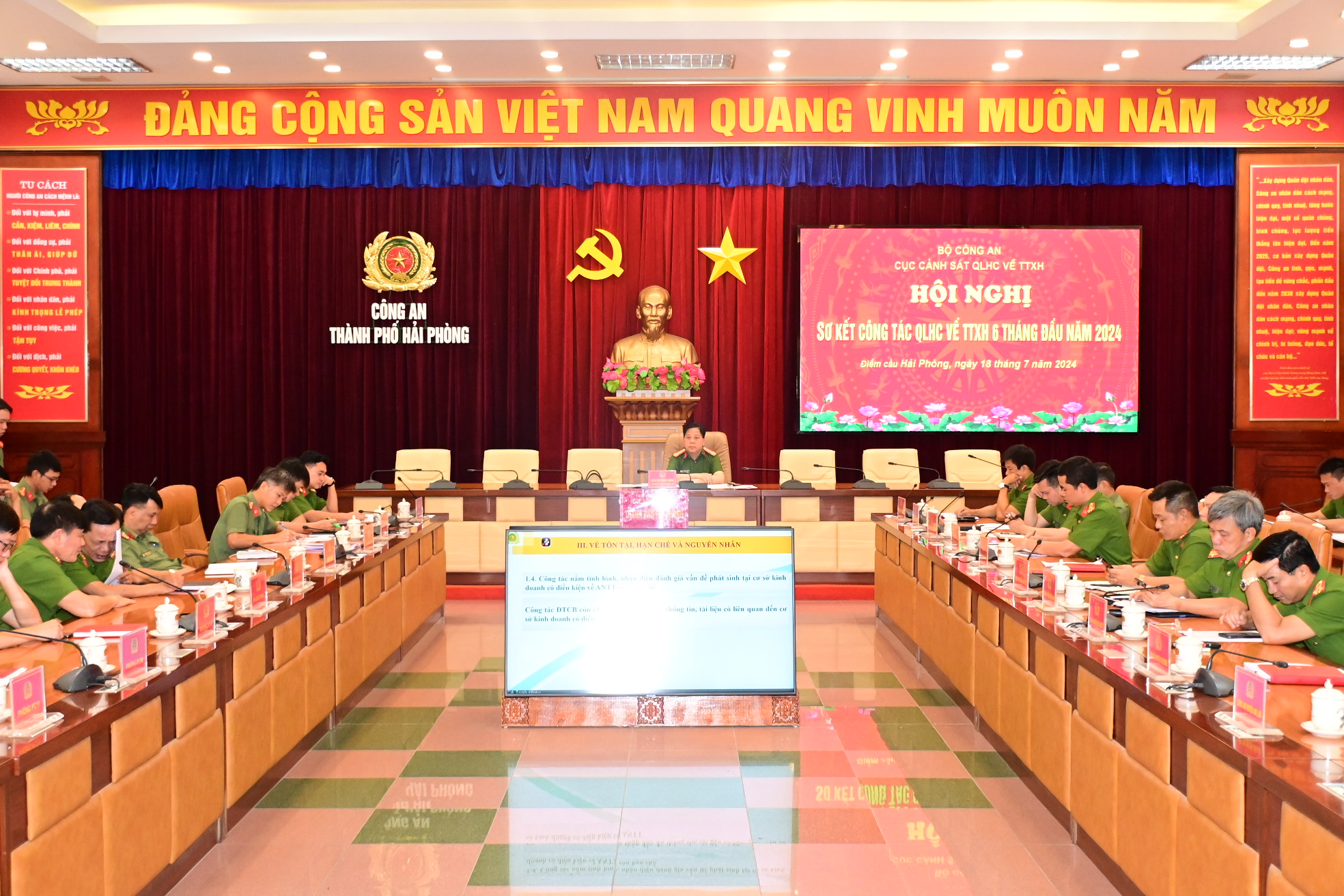 Sơ kết công tác quản lý hành chính về trật tự xã hội 6 tháng đầu năm 2024